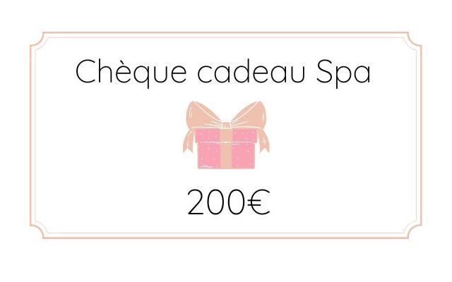 Chèque cadeau spa