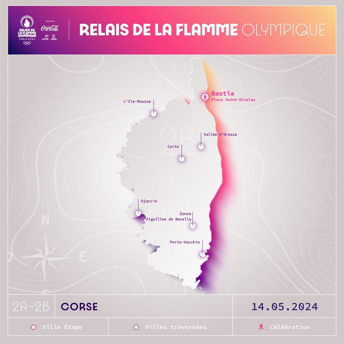The Olympic Flame Relay in Corsica Villas Mandarine Calvi, Corsica